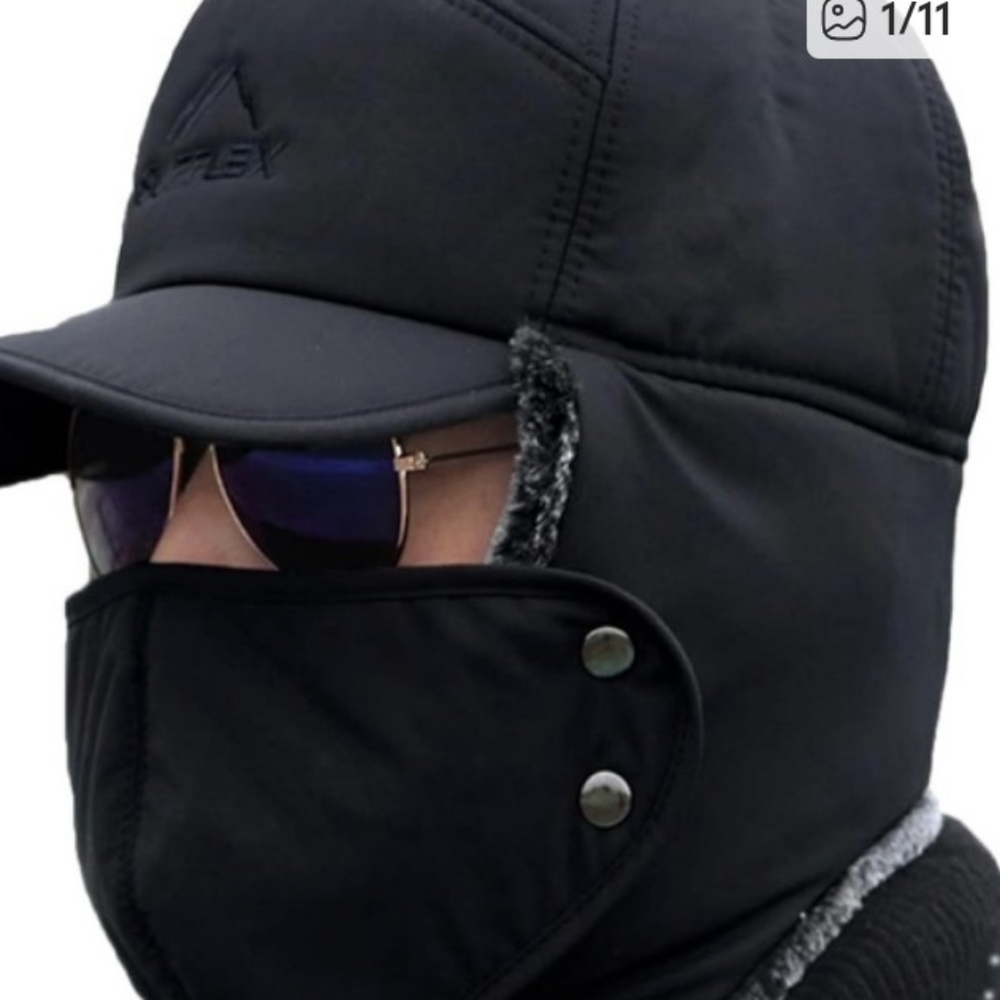 SUPPLEX MENS NYLON/FAUX FUR W/REMOVABLE MASK NWOT